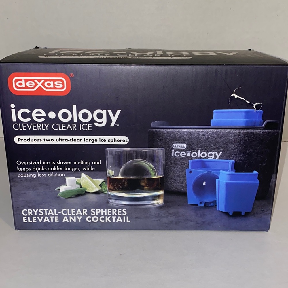 New in box (box has a small tear) ice mold for two large ice spheres